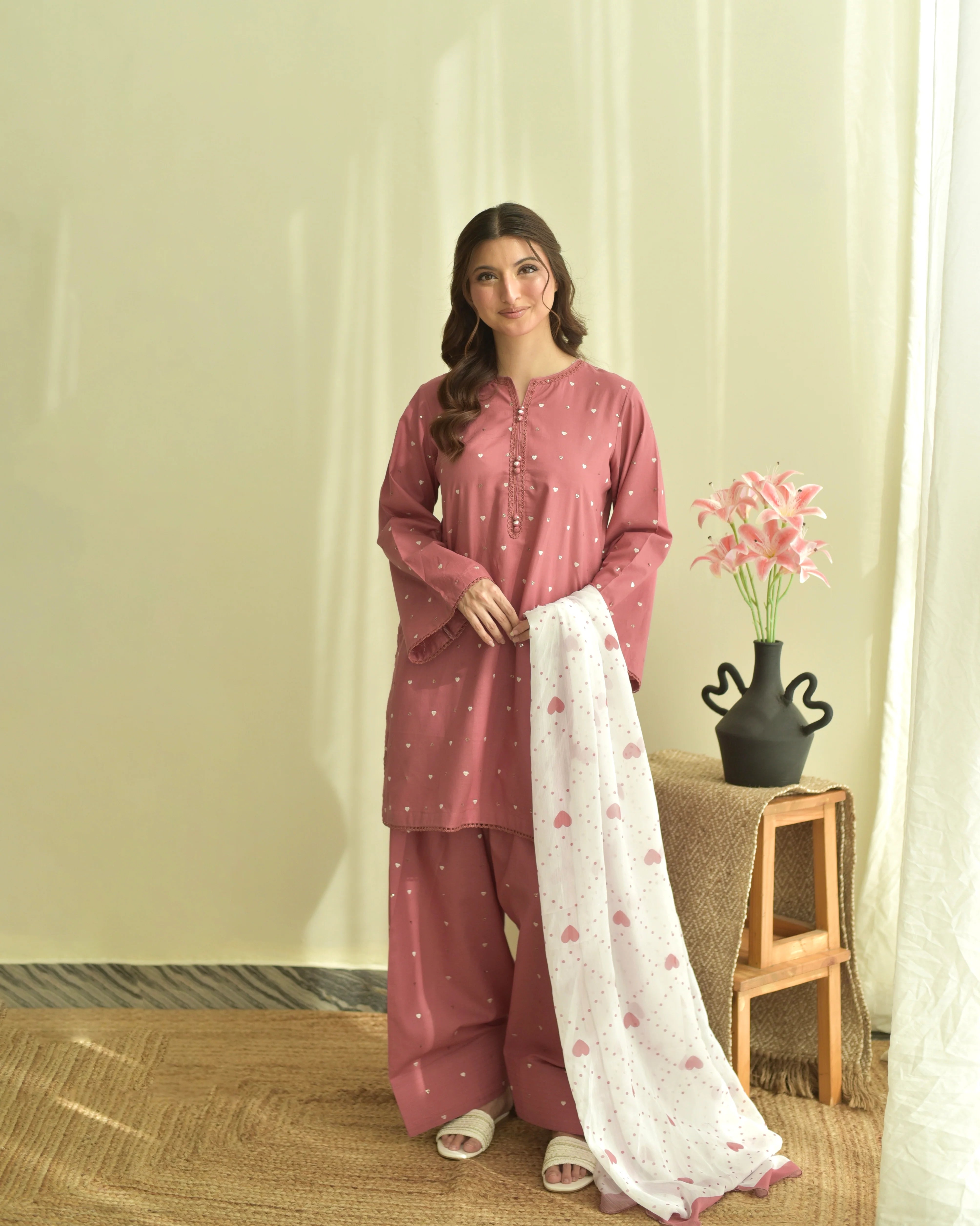 3 Piece | Pink Hearts Set