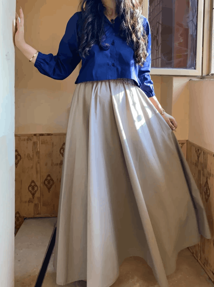 SHIRT SKIRT ROYAL BLUE